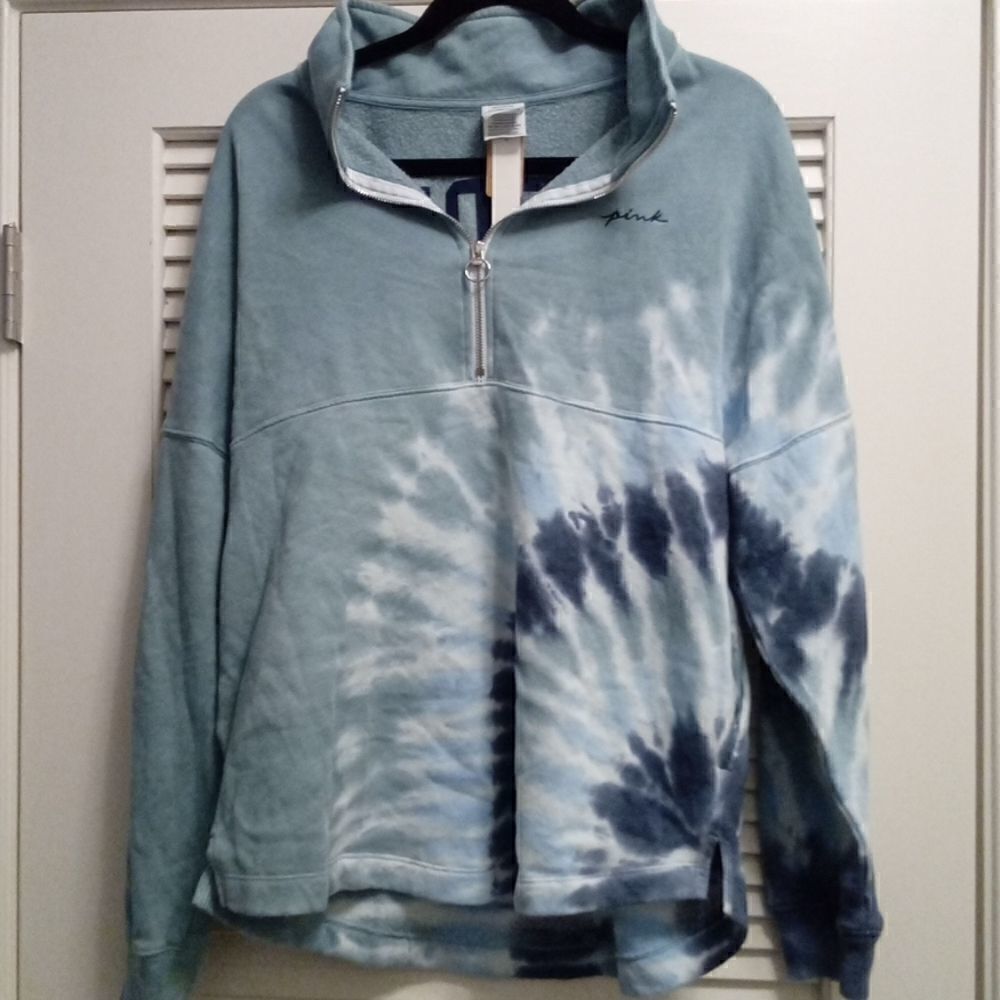 Pink victorias secret half zip sweaterPINK